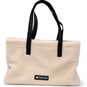 Wacoal Sherpa Tote Bag Cream Fleece Shoulder Bag